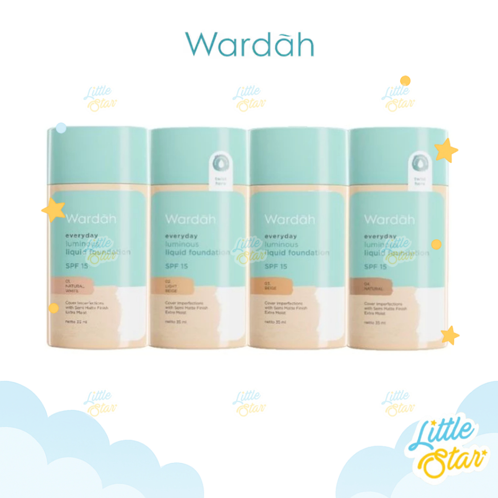 Wardah Everyday Luminous Liquid Foundation Alas Bedak Cair Matte Natural SPF15