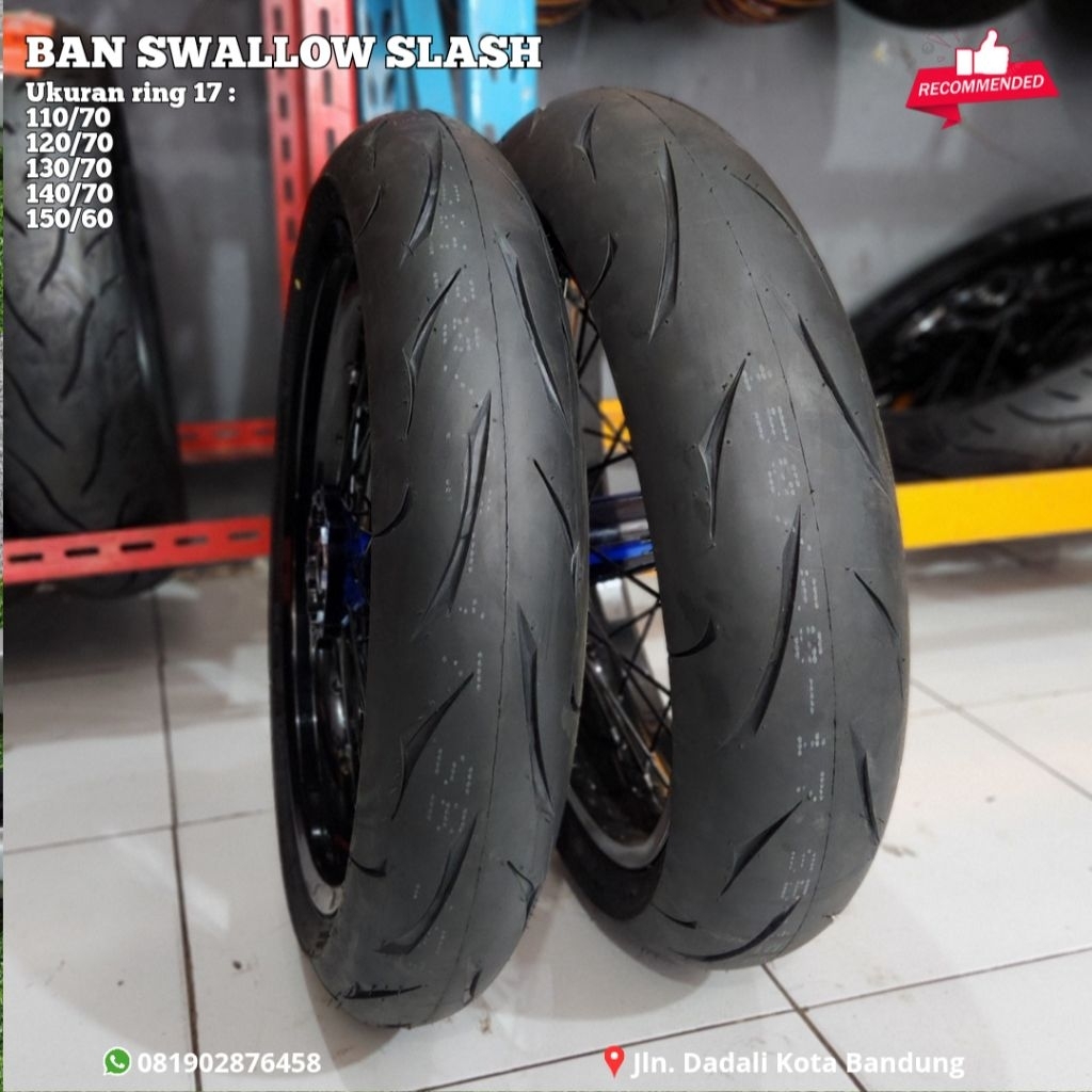 BAN LUAR SWALLOW SLASH SB-151 SUPERMOTO RING 17 110/70 120/70 130/70 140/70 150/60