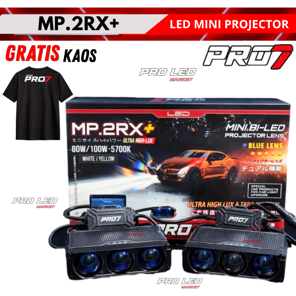 LAMPU MINI PROJIE 3 MATA PRO7 PRO 7 MP2RX+ MP2RX PLUS MP.2RX MP2 RX MP 2RX PLUS MP-2RX SUPER LED MIN