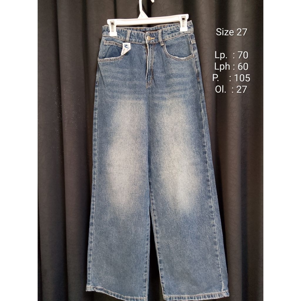 Celana JEANS WANITA Yishion Baggy jeans Haighwaist