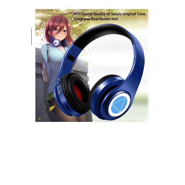 Anime Headset Miku Nakano Sanjiu Cosplay Stereo Wireless Headphone V5.0 Bluetooth Headset for PC mob