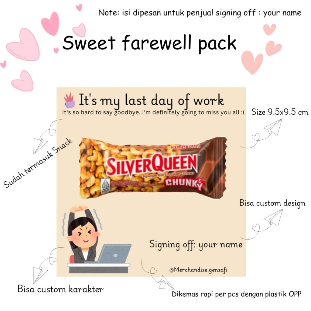 Hadiah Perpisahan Kantor Snack Gift Resign mini / Farewell Gift Lucu Unik mini – Souvenir Perpisahan