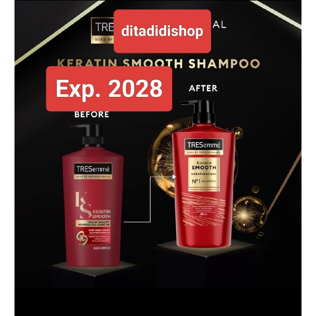 TRESEMME REFILL 900ML TRESEMME BOTOL 850ML KERATIN SMOOTH SHAMPOO 850ML