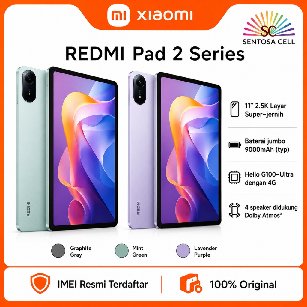 Xiaomi Redmi Pad 2 (4/128G) Wi-Fi Only