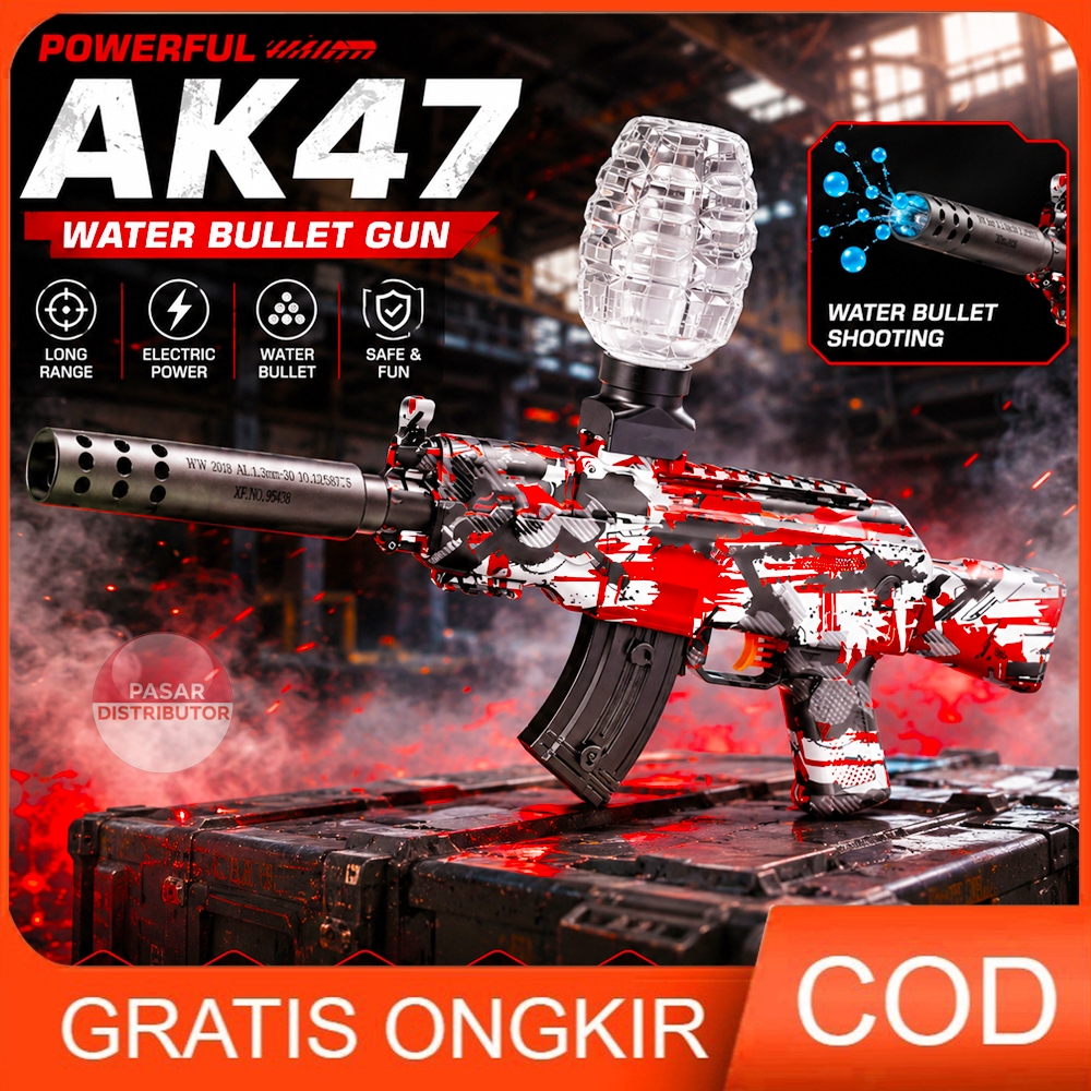 Pasar Distributor BTC-3040 AK47 ELECTRIC TOY GN Mainan Water Outdoor Bubble Tembakan Seru Anak