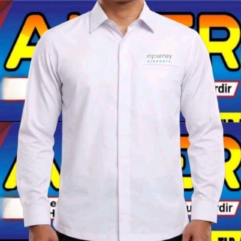 ready kemeja kantong 1 kemeja injourney airport baju injourney airport seragam injourney airport pdh
