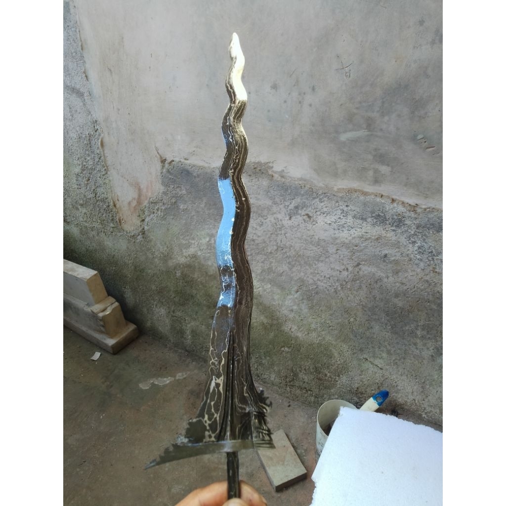 bilah keris bali 43 cm luk 11 garap standart (B4)