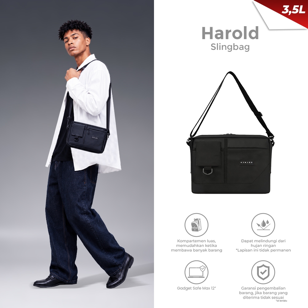 Mr Mads - Harold Tas Tablet 12 Inch - Tas Selempang Sling Bag Anti Air Waterproof