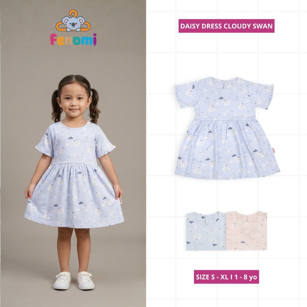 FENOMI - Dress Anak Perempuan 1-8 Tahun Daisy Dress