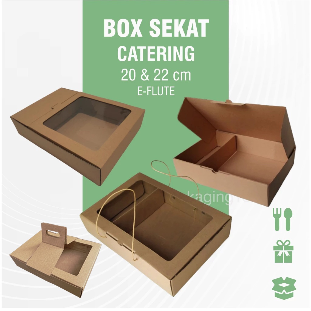 Box Sekat / Box Catering / Kardus E-flute / Dus Nasi / Hampers / Souvenir / Box Window / Kotak Mika