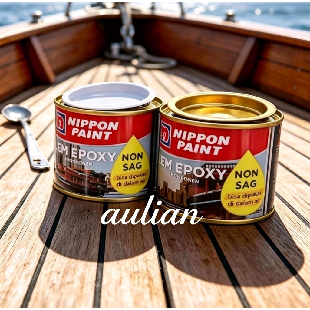 LEM EPOXY NON SAG NIPPON LEM BAWAH AIR PERAHU 2 KOMPONEN RESIN + HARDENER