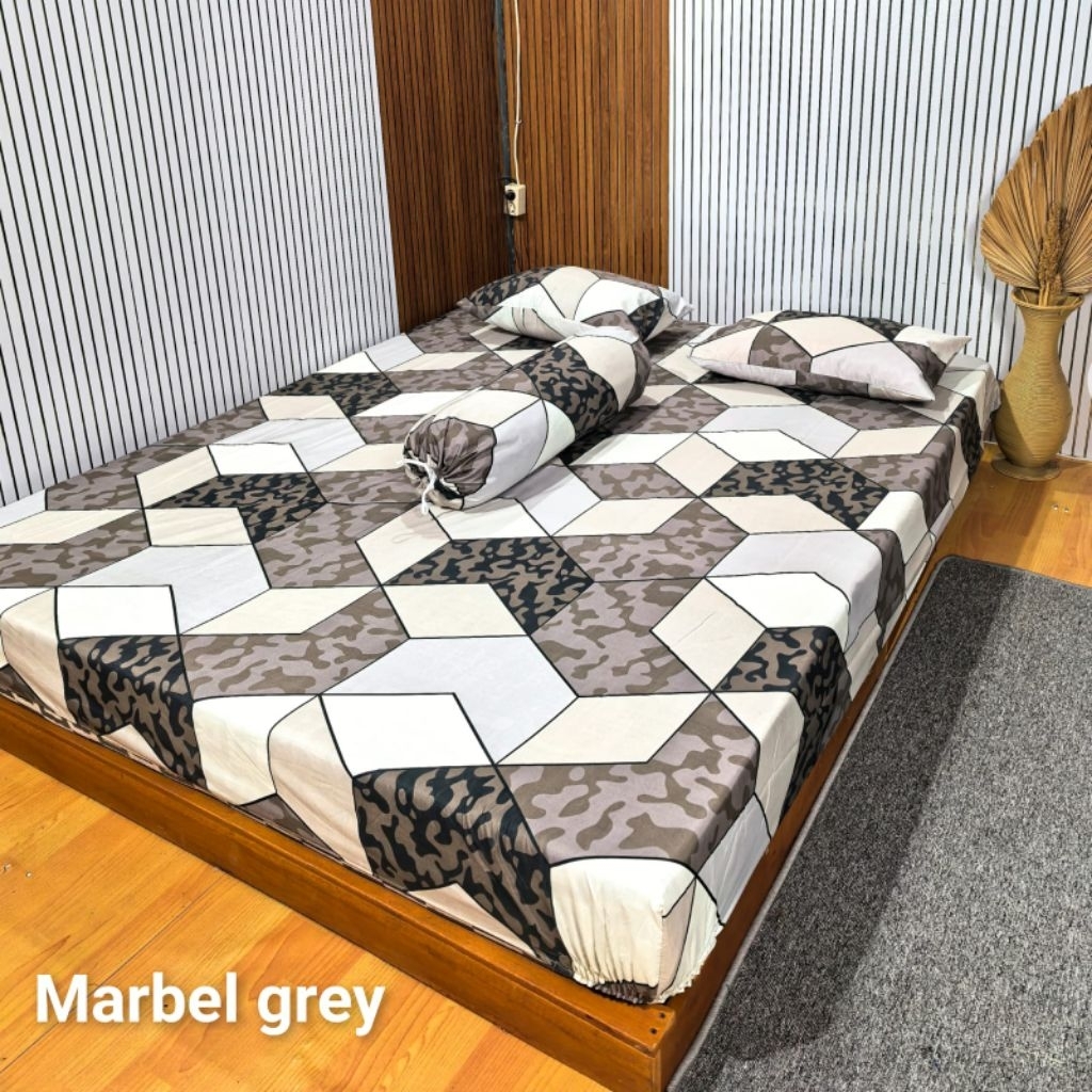 Sprei 150x200 double karet/sprei anti geser 150x200x20 150x200x30 150x200x40/ motif abstrak