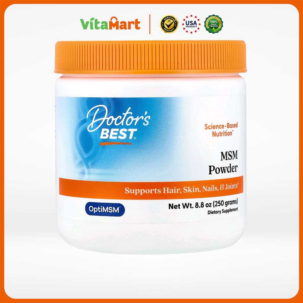 Doctor's Best MSM Powder OptiMSM 250 Gr , Suplemen Persendian ,  USA