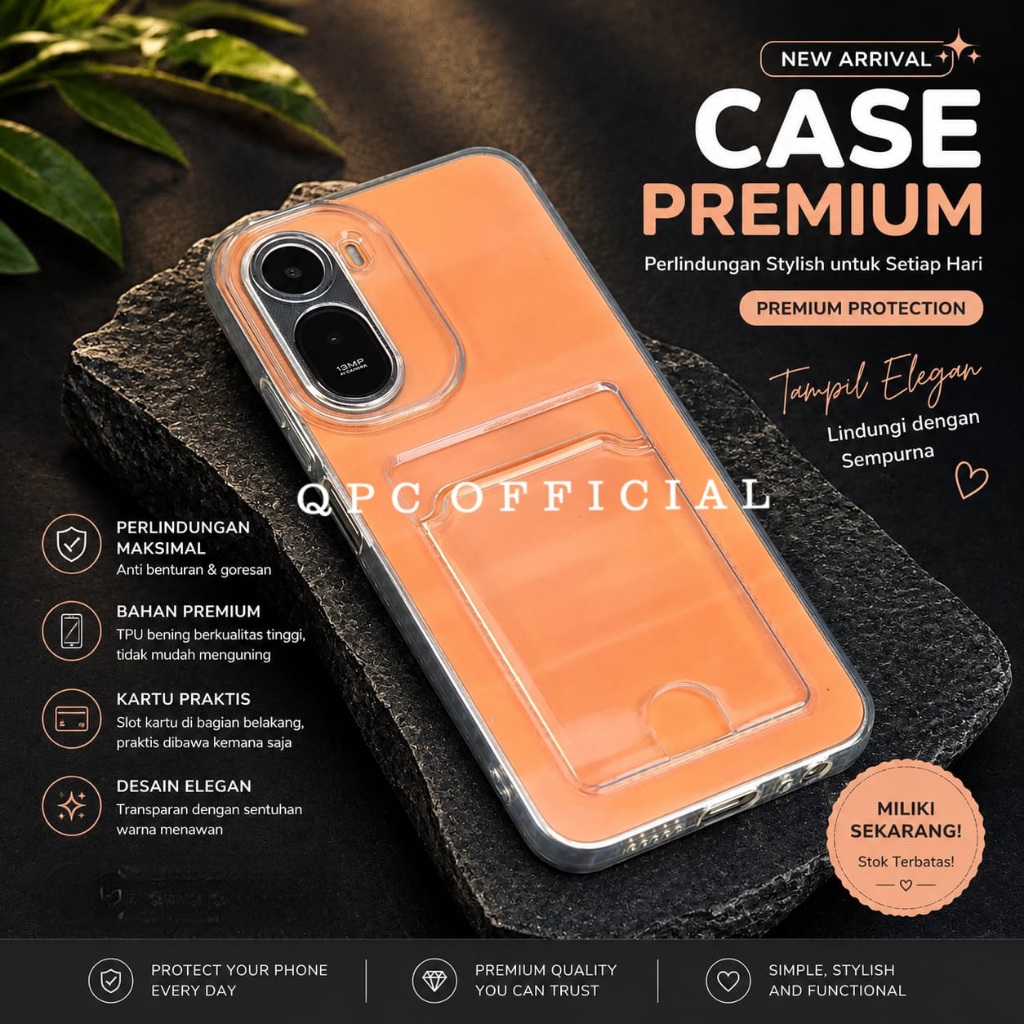 Redmi A7 Pro Redmi A5 Card Case Bening Slot Kartu Case Redmi A7 Pro Redmi A5