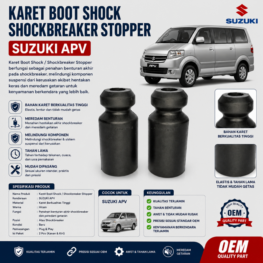 Karet Boot Shock ShockBreaker Stopper SUZUKI APV mobil