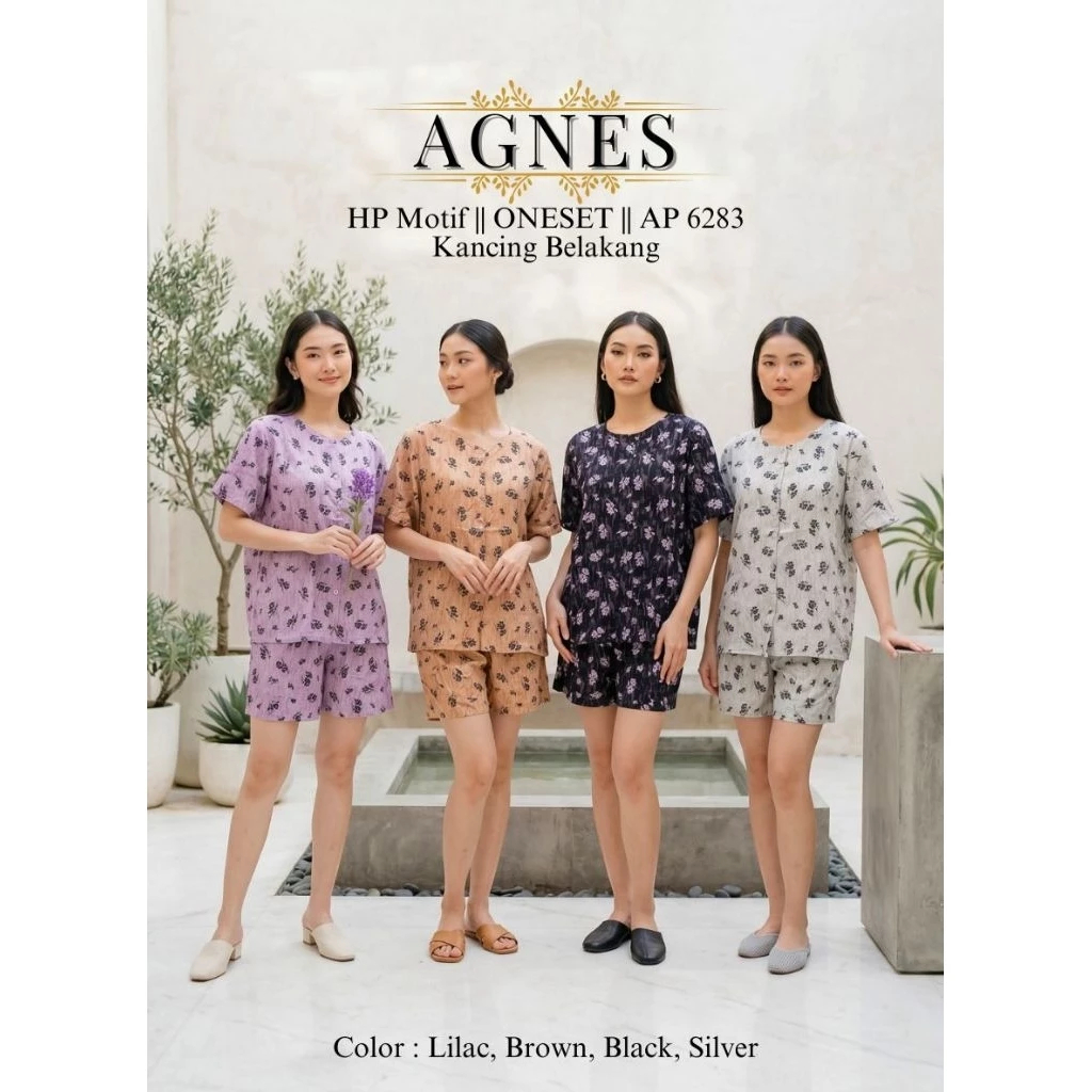 Baju Tidur Hotpants piyama Agnes Jumbo