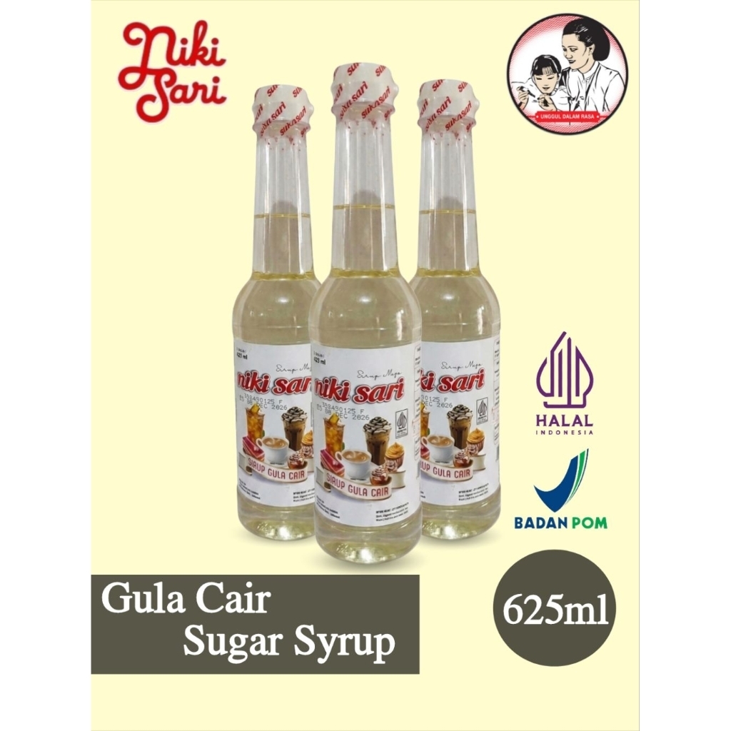 Gula Cair Niki sari Botol Plastik 625ml