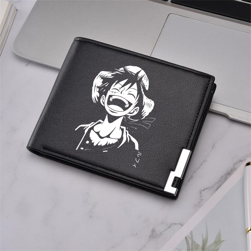 Goodness - Dompet Gambar Anime Luffy Aesthetic Dompet wallet import Leather Pu Dompet Lipat Pria - L