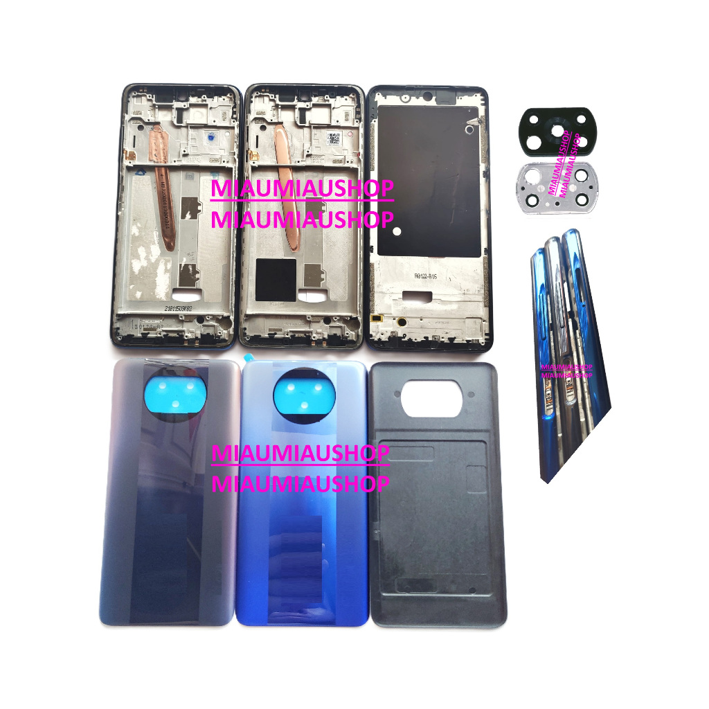 BACK CASING + TULANG FRAME CASING HOUSING XIAOMI POCO X3 NFC X3 PRO FULLSET