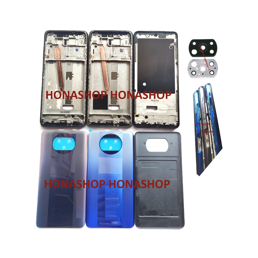 TULANG FRAME + BACKDOOR CASING HOUSING FOR POCO X3 NFC X3 PRO FULLSET FINGERPRINT