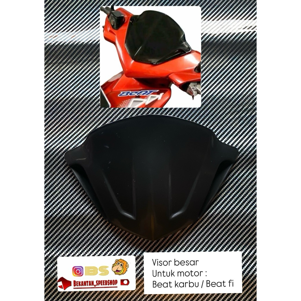 Visor besar  Untuk motor : Beat karbu / Beat fi