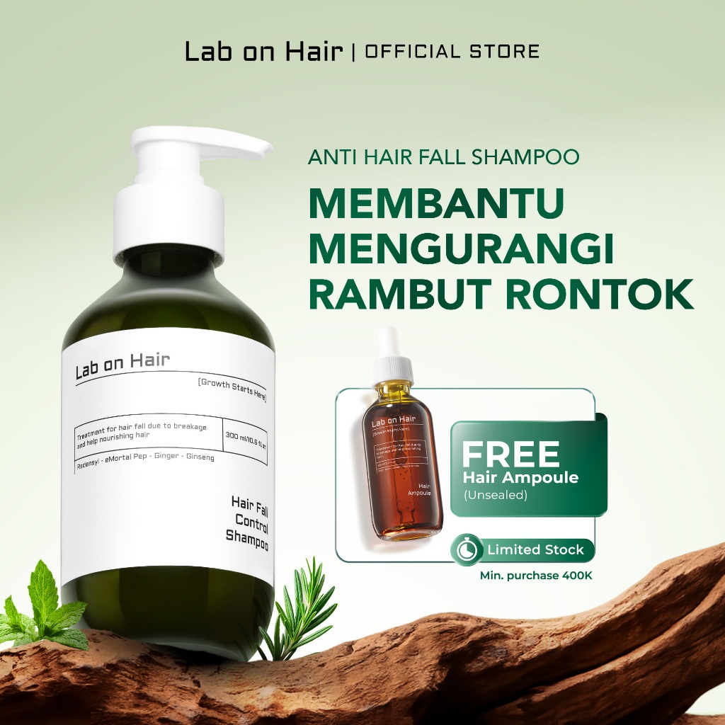 Lab On Hair Anti Hair Fall Shampoo - Sampo Perawatan Rambut Anti Rontok Anti Hair Fall Shampoo Memba