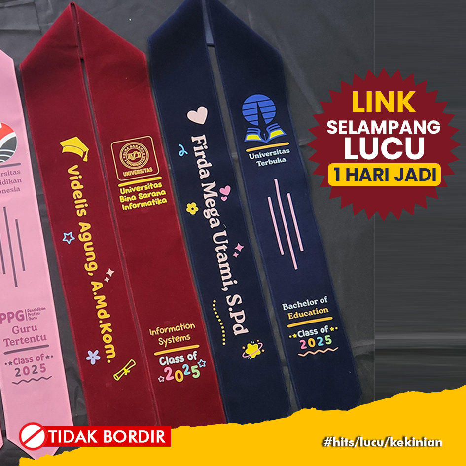 1 HARI JADI SELEMPANG LUCU/SELEMPANG WISUDA