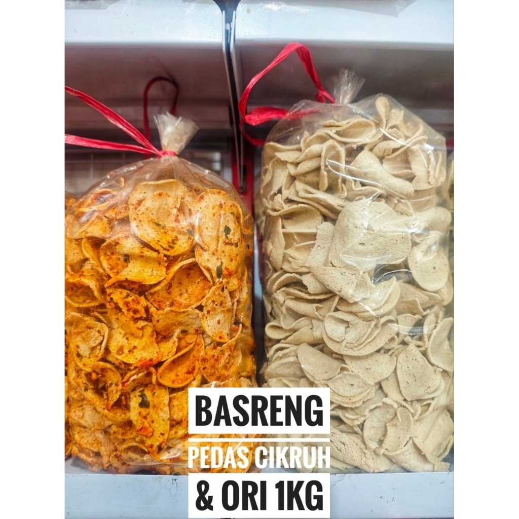 Basreng 1kg Pedas Daun Jeruk & Original