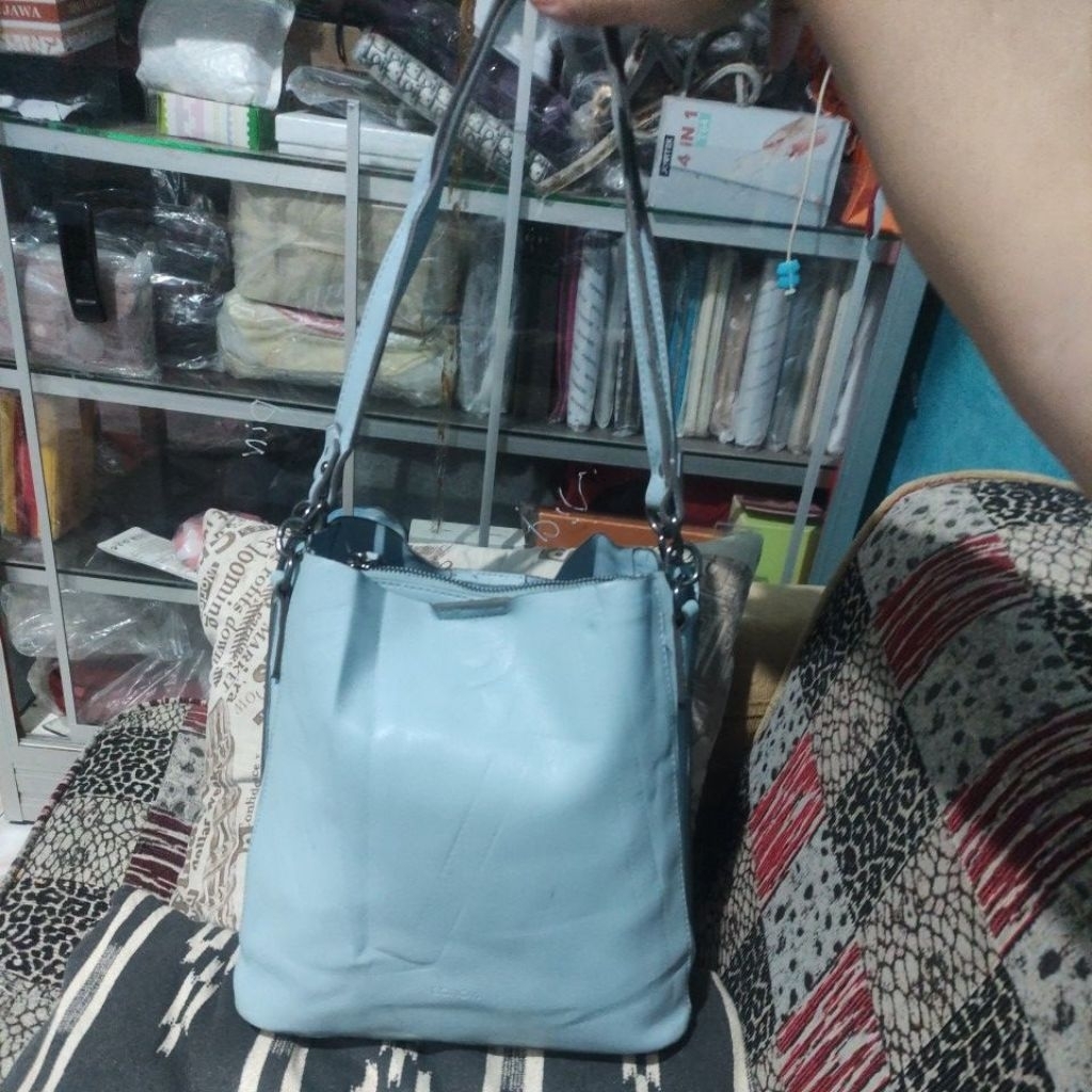 Tas Bucket Tote Sonovi Biru Telor Asin