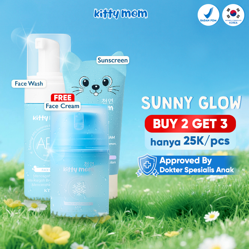 [BUY 2 GET 3] Kitty Mom Baby Skincare | Paket Perawatan Kulit Anak | Face Wash Sabun Cuci Muka Anak,