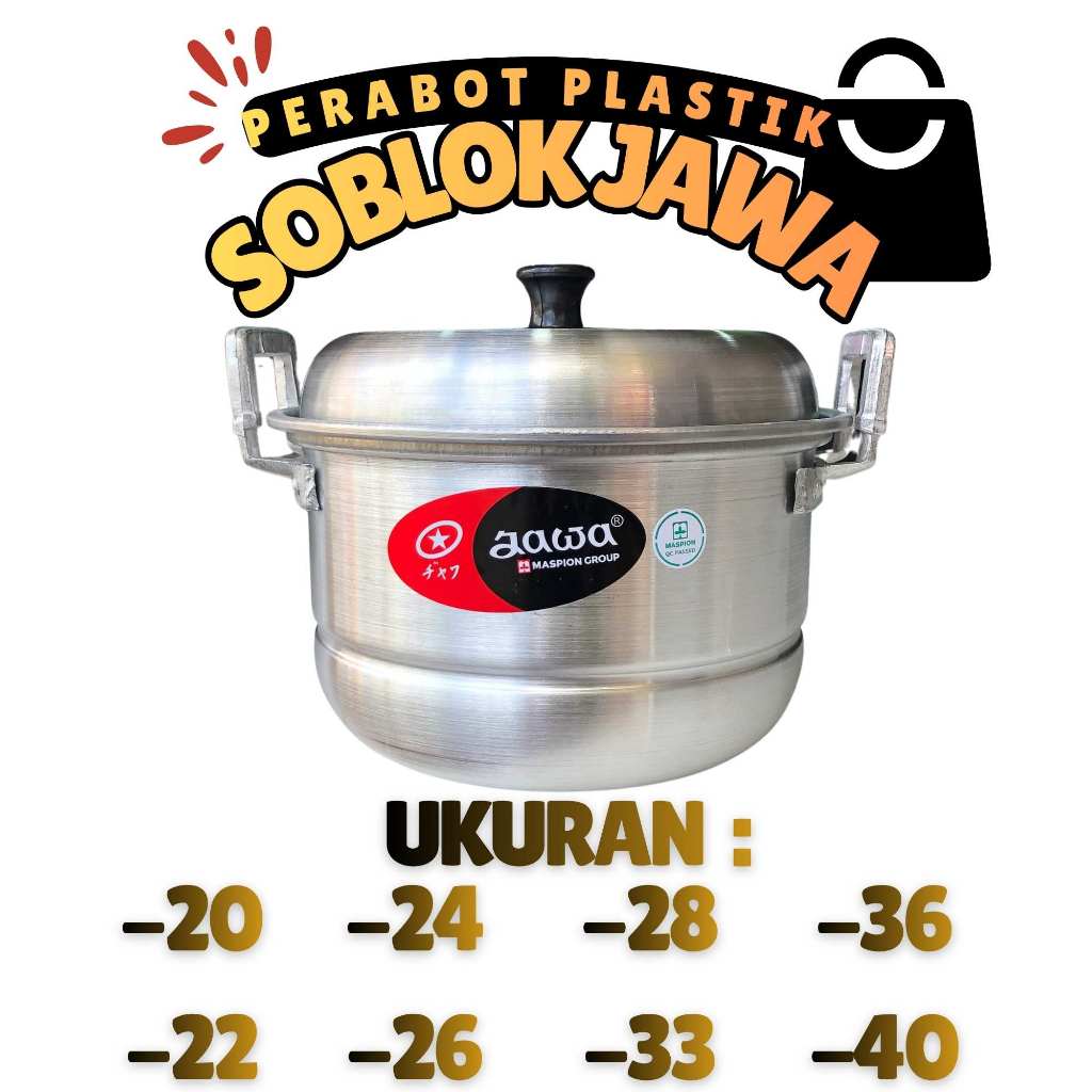 Panci Soblok / Kukusan / Steamer Jawa Maspion Alumunium Serbaguna