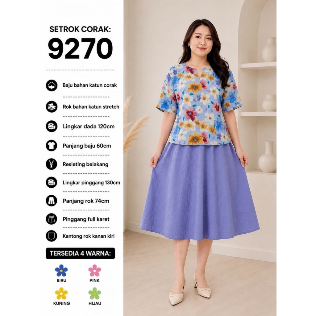 120 STELAN ROK JUMBO KATUN BORDIR