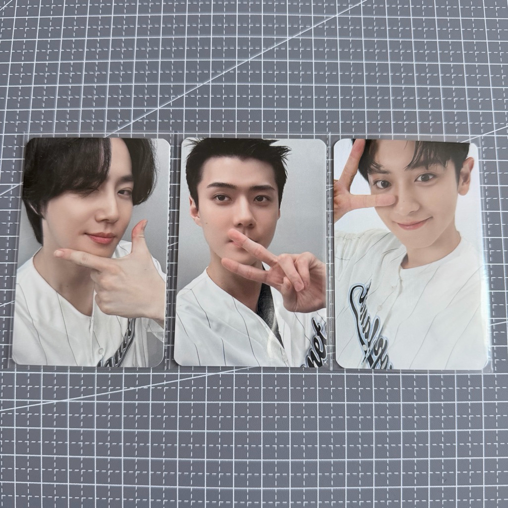 suho sehun chanyeol jersey cream soda pc poca photocard