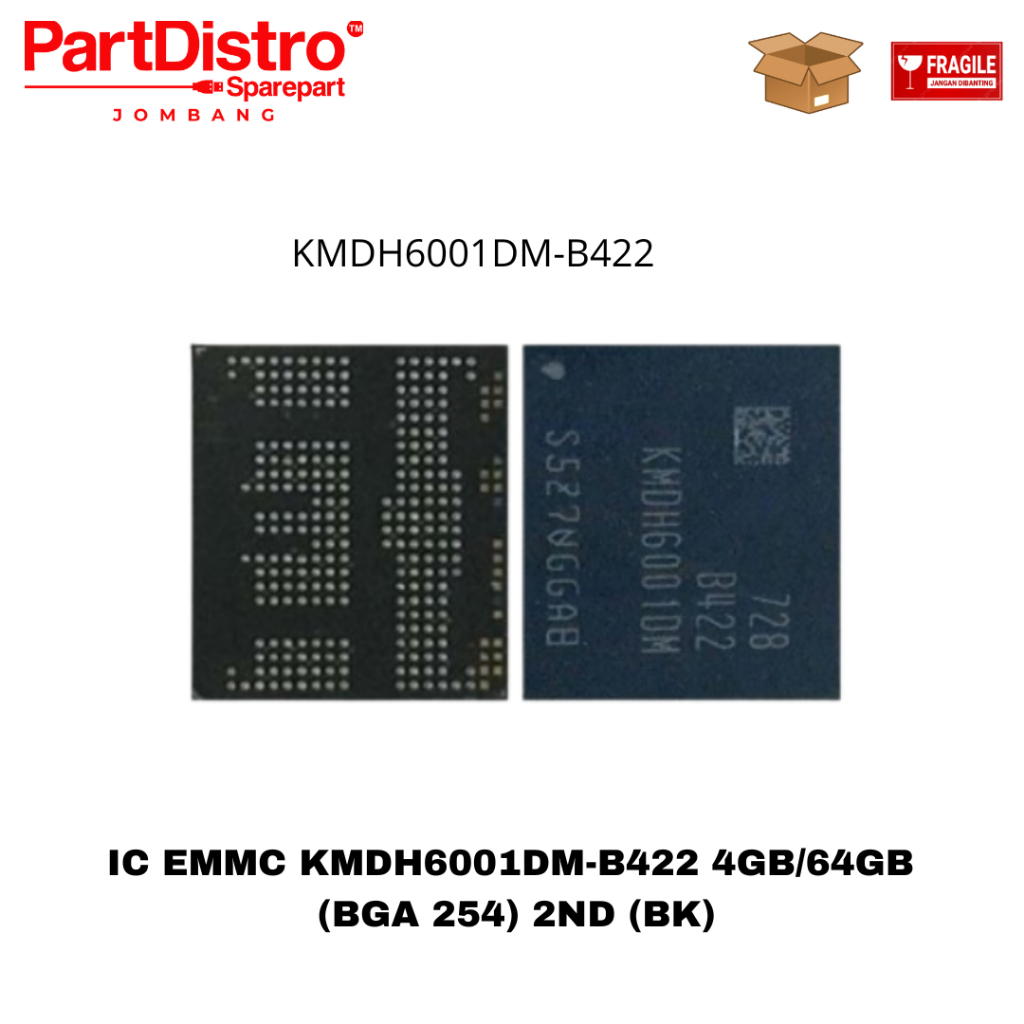 IC EMMC KMDH6001DM-B422 4GB/64GB (BGA 254) 2ND (BK)