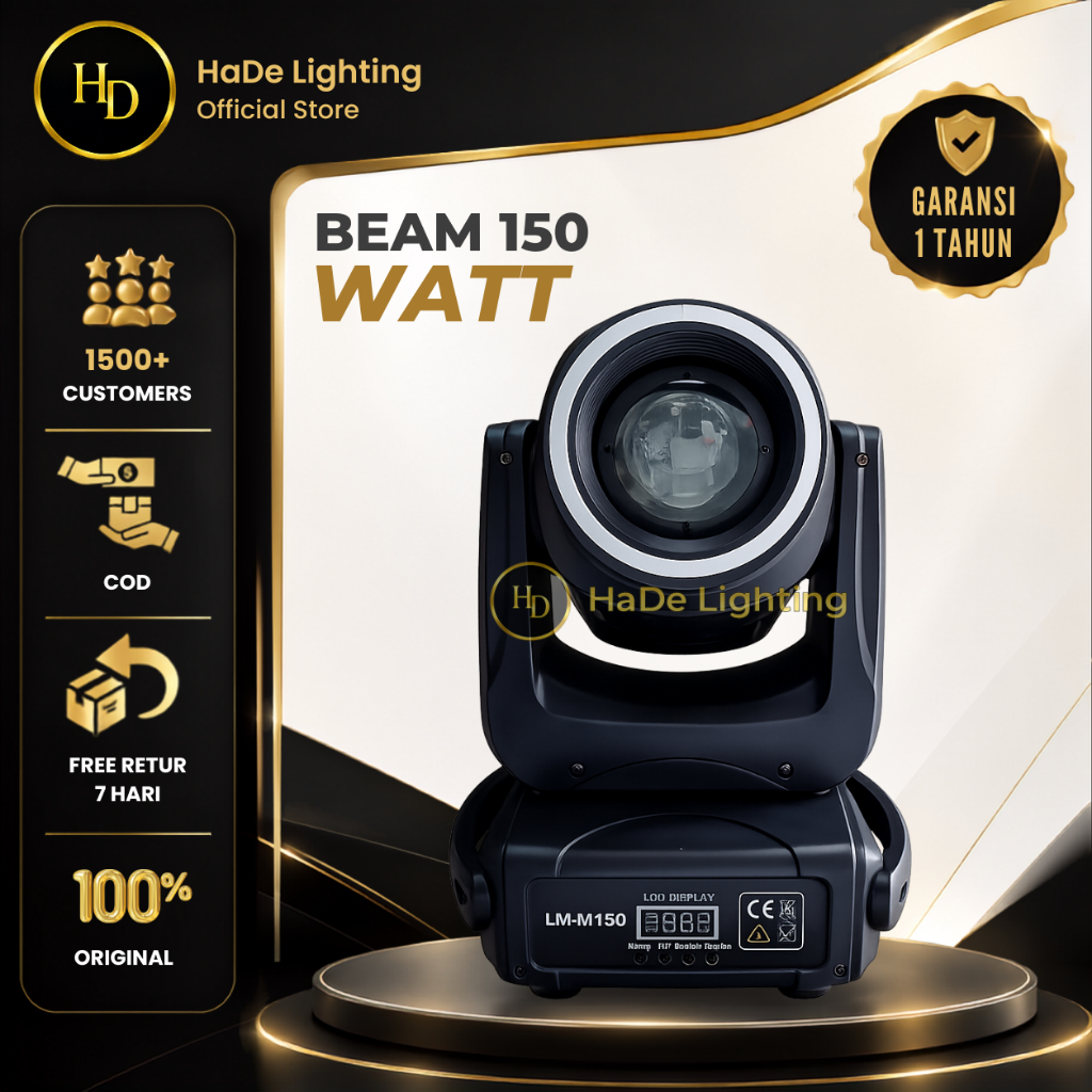Mini Beam 150 Watt LED Ring Redsun - Lampu Beam Mini Bergerak 150 Watt