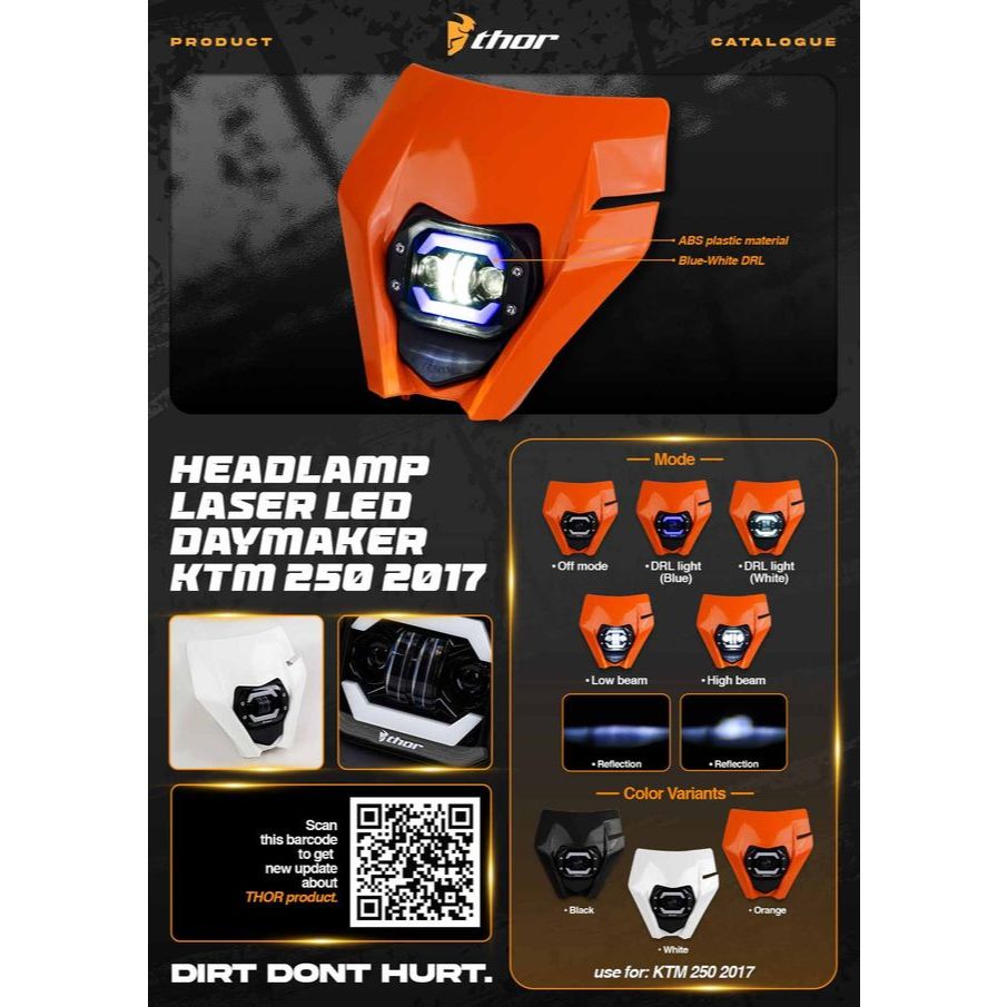 Headlamp Laser LED Daymaker KTM 250 2017 | Lampu Depan Motor Trail