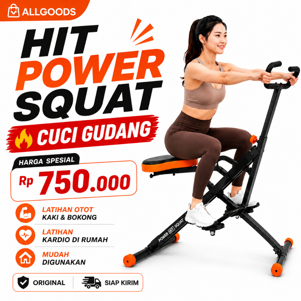 Alat Fitness Home Gym HIT Power Squat Original Promo