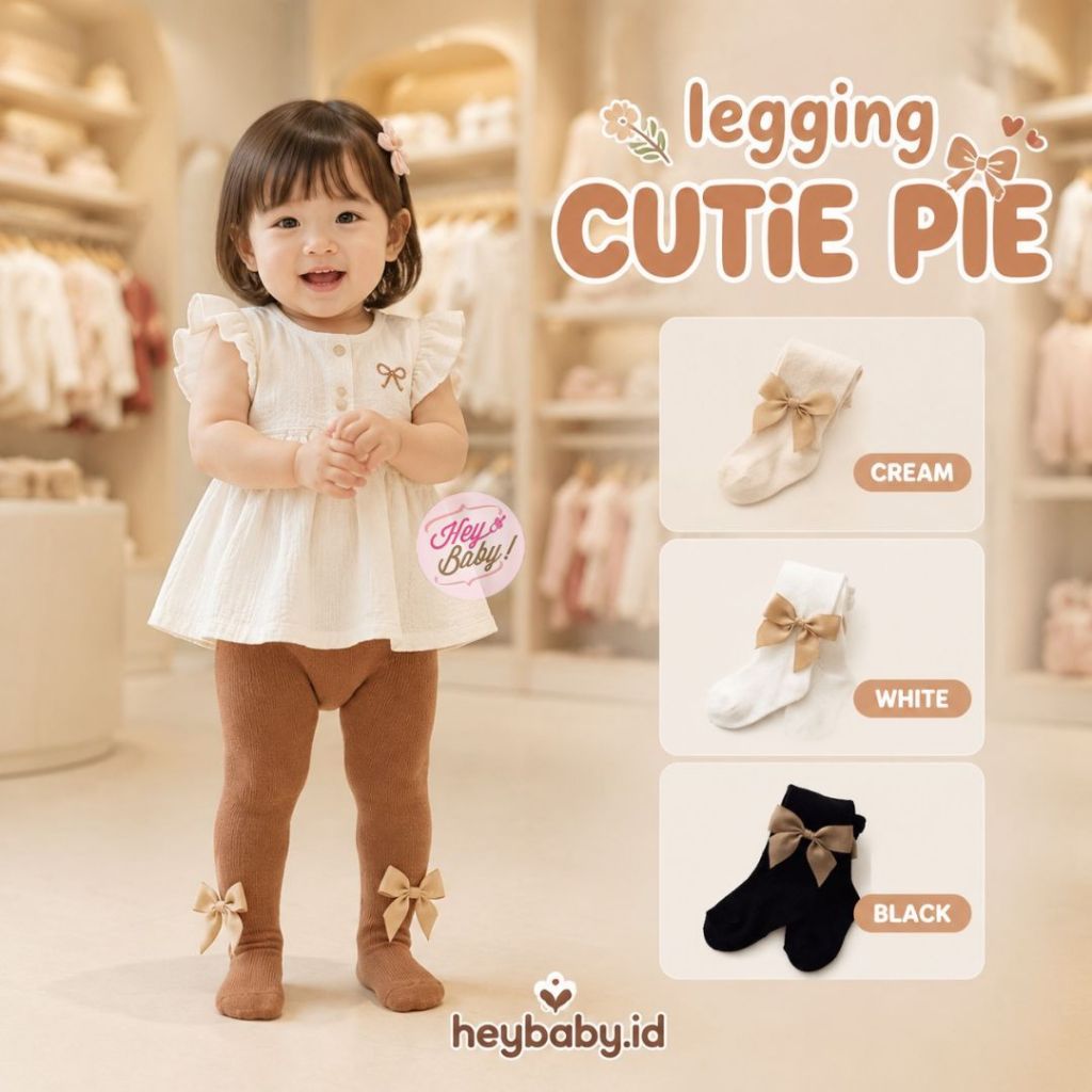 HEYBABY - LEGGING CUTIE PIE Stocking Ribbon Bayi Anak / STOCKING ANAK STOCKING BAYI