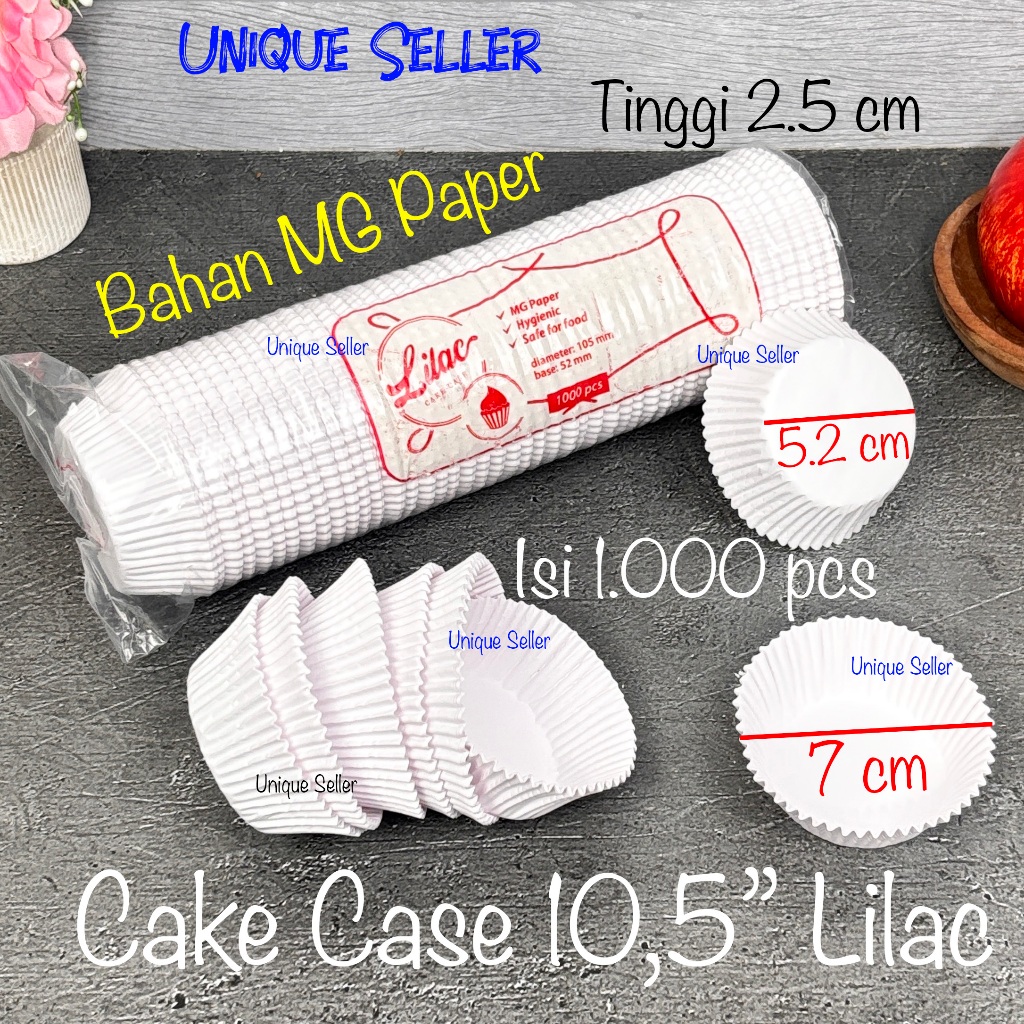 [Isi1000] Cake Case 10.5 10,5 PUTIH MOTIF LILAC Alas 5.2 / Kertas Alas Kue Lumpur 10.5” 10,5” / Alas