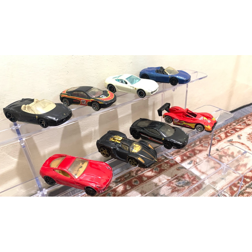 Ferrari Loose Speed Machine, 599 GTB Pearl And Red, 458 Italia, Tooned Enzo Ferrari, 458 Spyder Blue