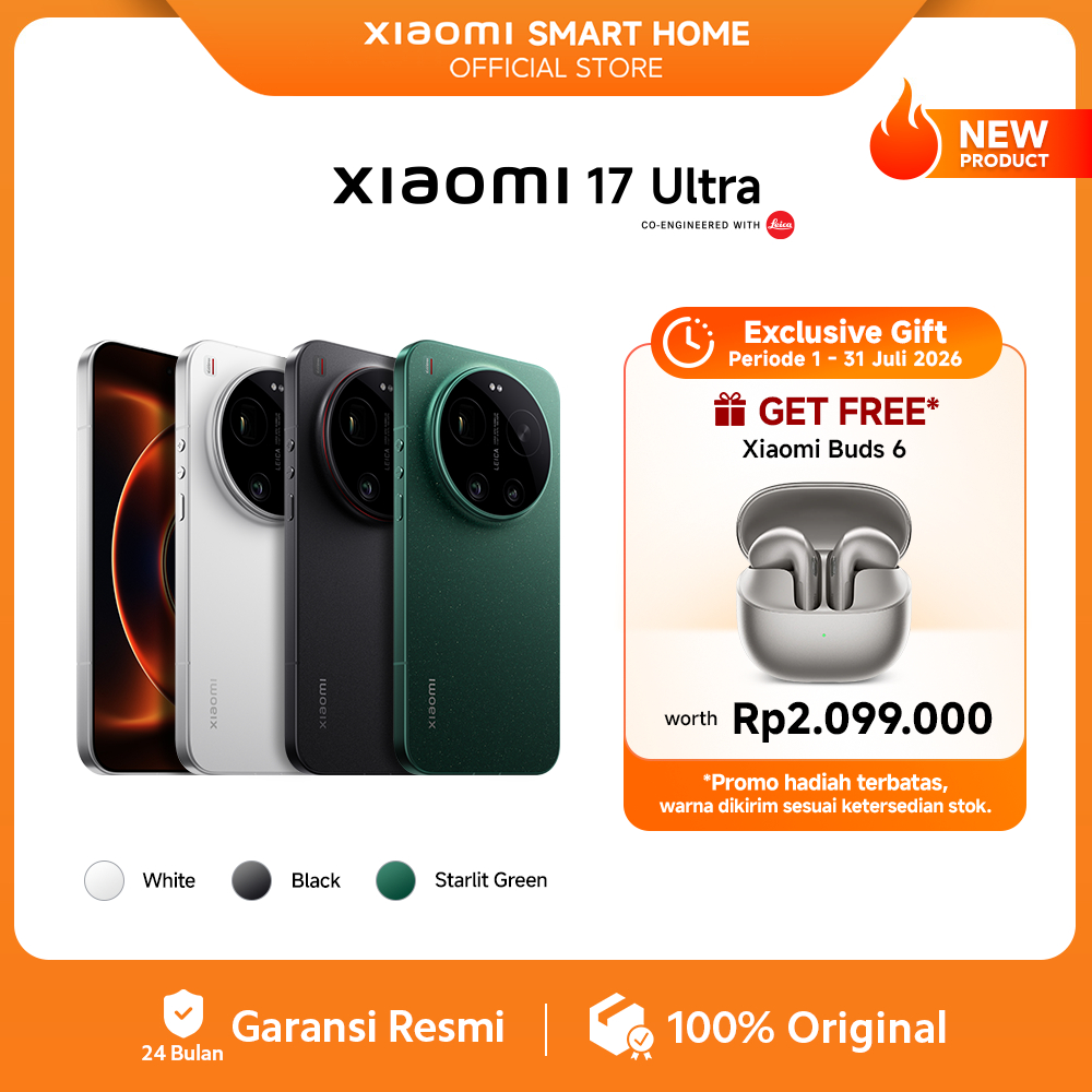 Xiaomi 17 Ultra (16GB/512GB) (16GB/1TB) Leica 200MP 75–100mm Telefoto | Kamera Ultra Dinamis 1 Inci 