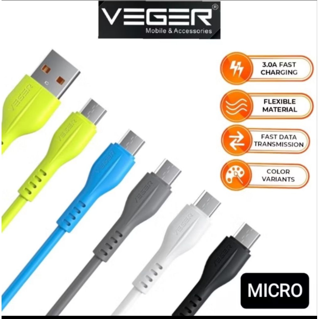Kabel Data VEGER Micro V-107 warna