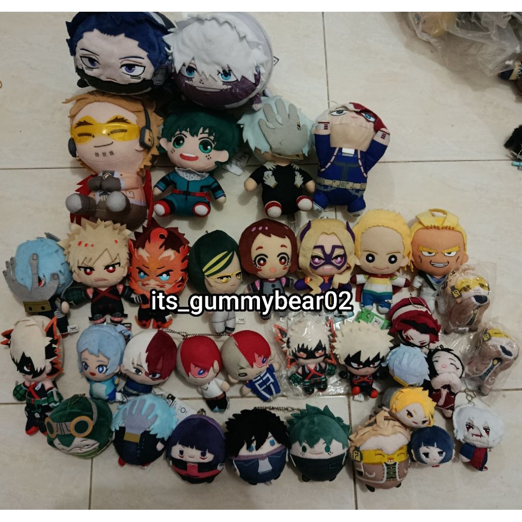BNH MHA My Hero Academia Boku no Hero Boneka Plushie Hugchara Capit Tomonui mochi Shoto todoroki Bak