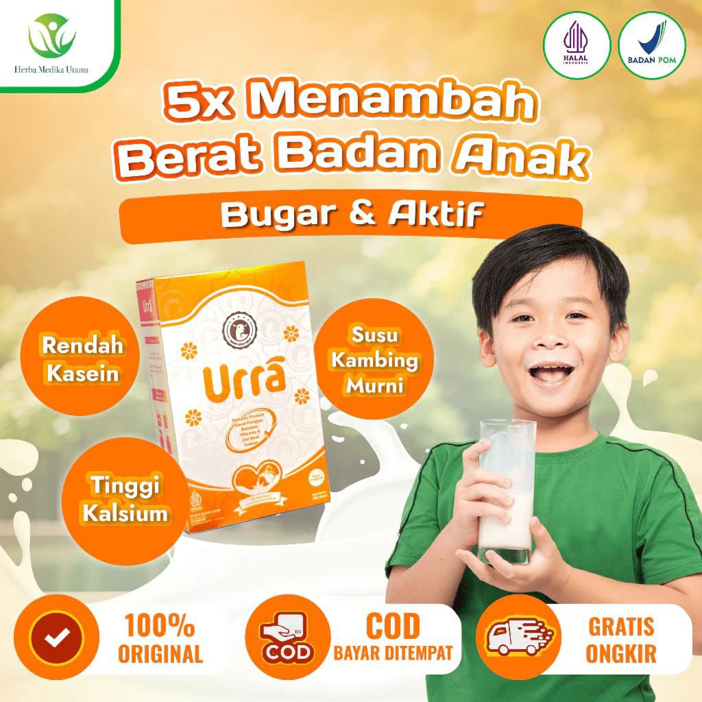 SUSU KAMBING SAANEN URRA - Susu Kambing Saanen Penambah Berat Badan & Nafsu Makan Anak 200g