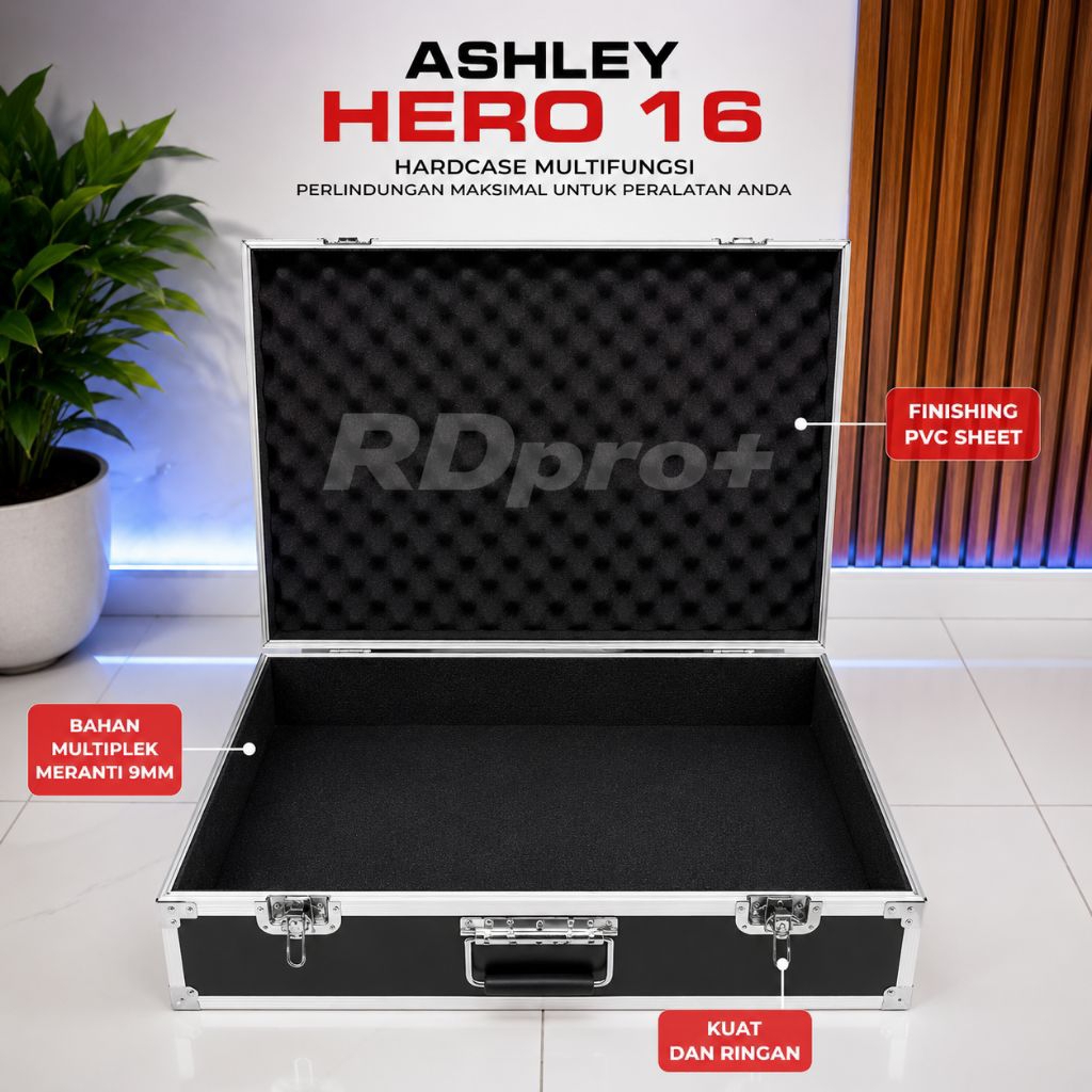 Hardcase Mixer Ashley Hero 16 Hardcase 16 channel Hardcase Mixer Audio Koper Alumunium Hardcase Mixe
