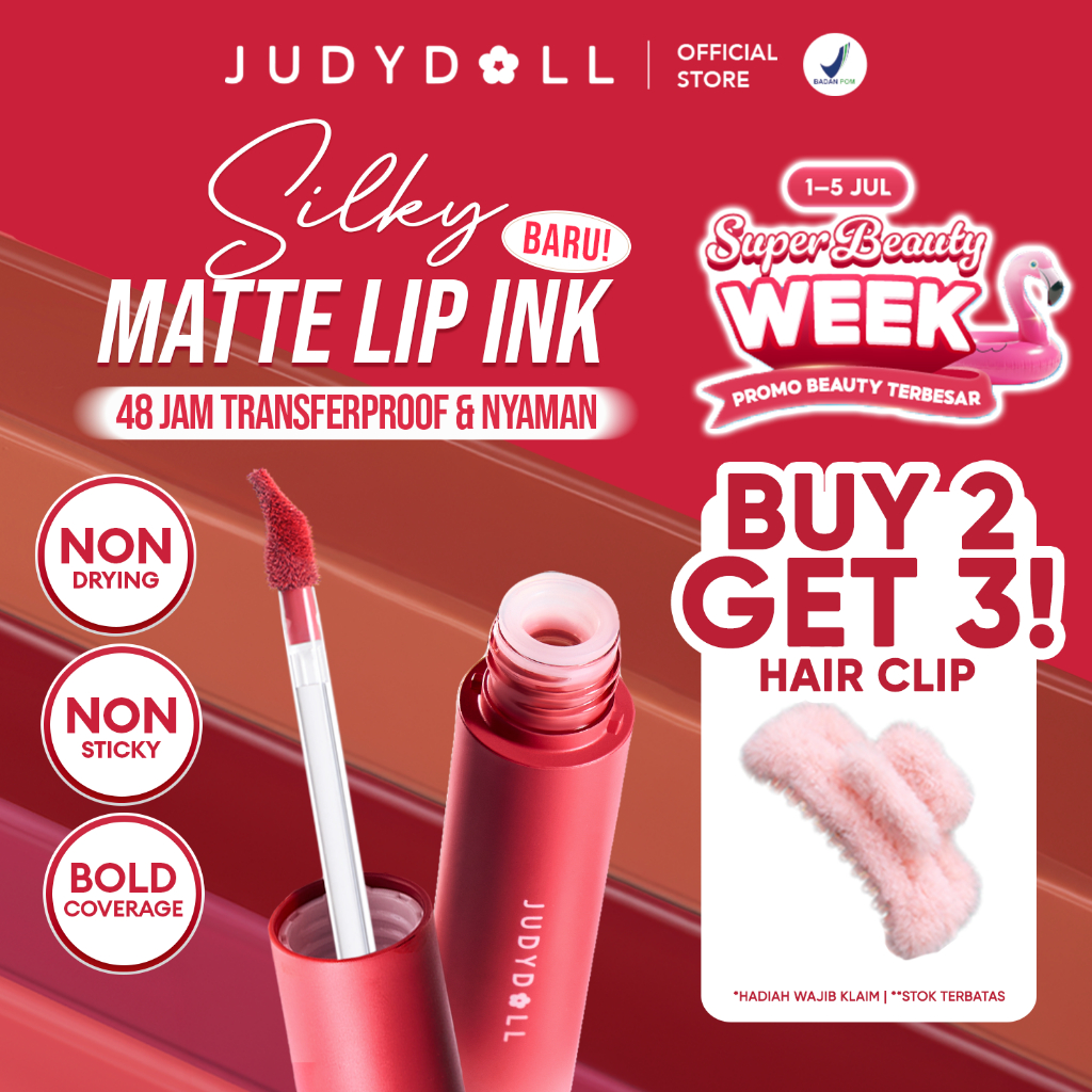 [BARU] Judydoll Silky Matte Lip Ink - Lipstick Lipcream Matte Transferproof Tahan Lama 48 Jam Waterp