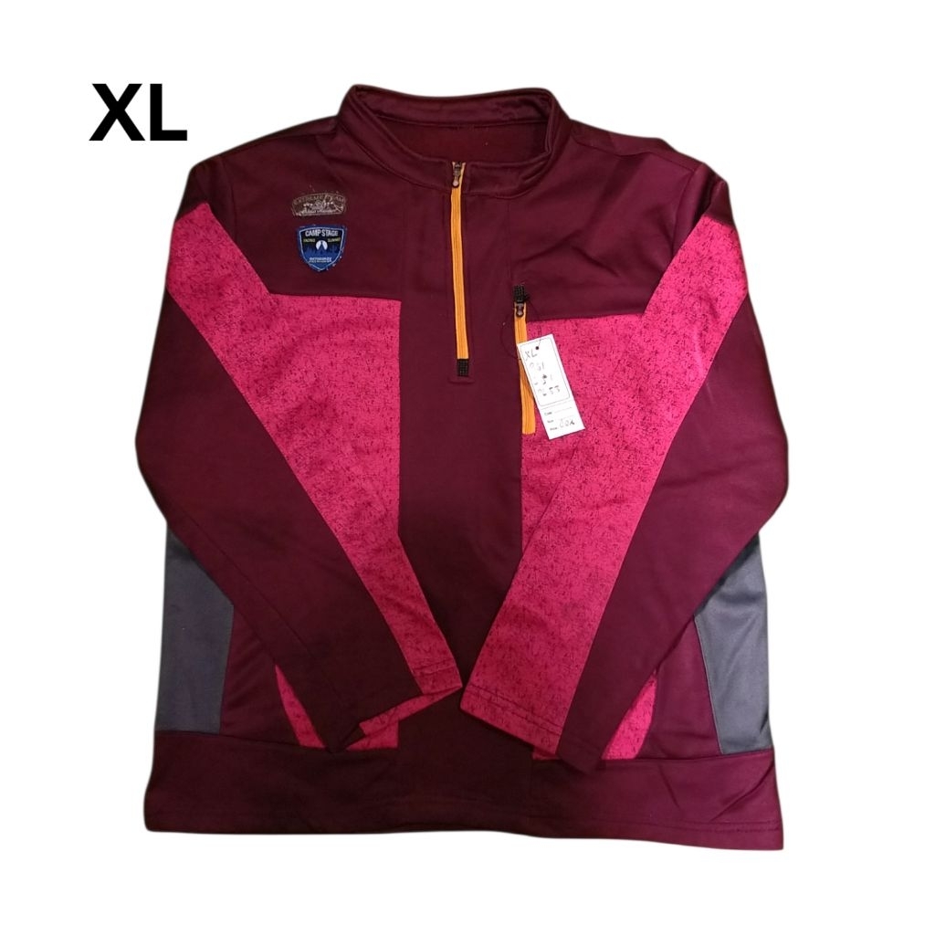 Extreme size XL baselayer outdoor second inner pollar tebal kaos gunung bekas baju half zip sweater