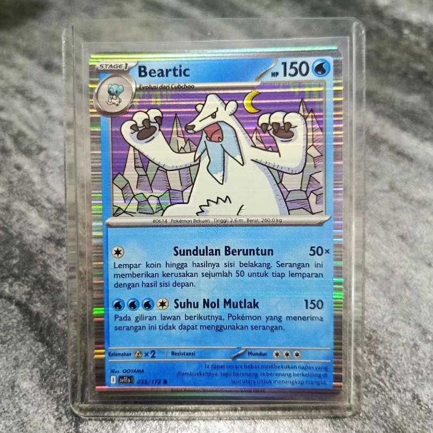 beartic holo rare kartu pokemon asli original dapat toploader | sedia juga kartu pokemon AR / SAR