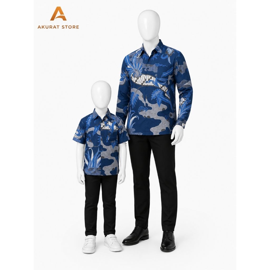 Kemeja Batik Kapel Anak dan Ayah | Kemeja Kapelan Seragam Keluarga
