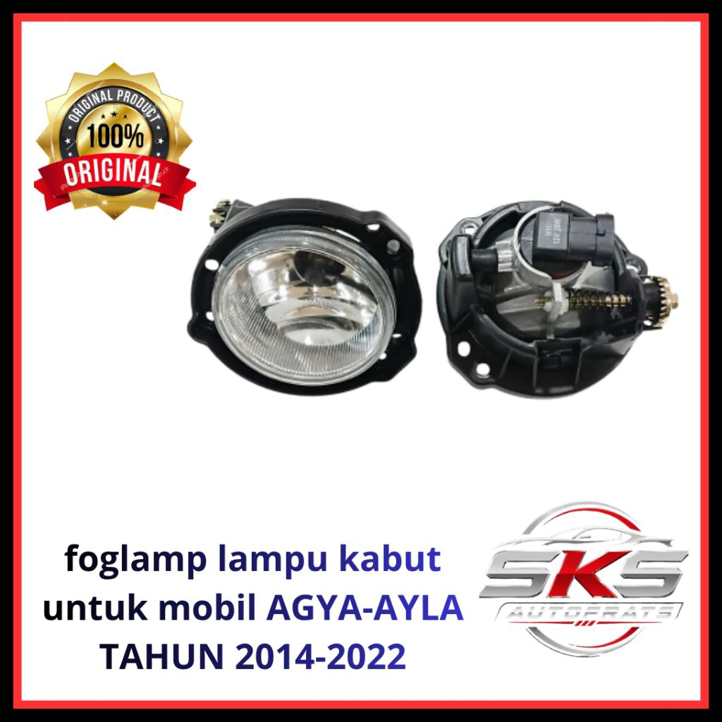 foglamp/lampu kabut untuk mobil agya-ayla tahun 2014-2022